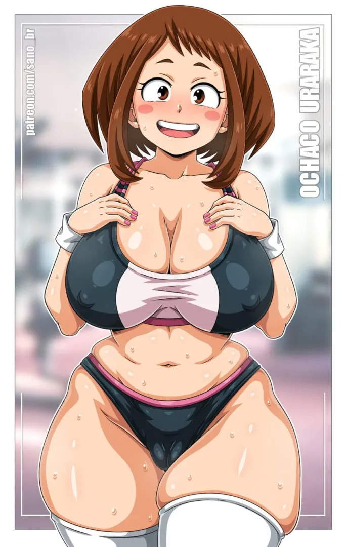 Uraraka after training (sano-br) posted by glossdesirex