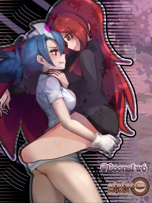 Valentine & Parasoul ּ (Loonsfw6 & Sebsebseb4ss on X) by Loon677