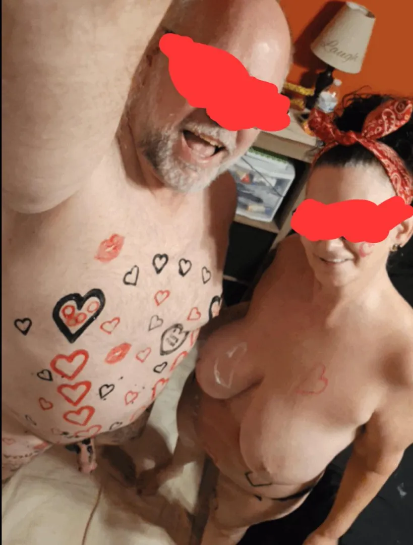Valentine's Day paint party with the hubby ❤️ posted by SlappHappyAss