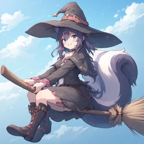 Valerie, The Skunk Witch [Fart] [Skunk Girl] [InanimateTF] [Broom POV] by Ok_Willingness9224