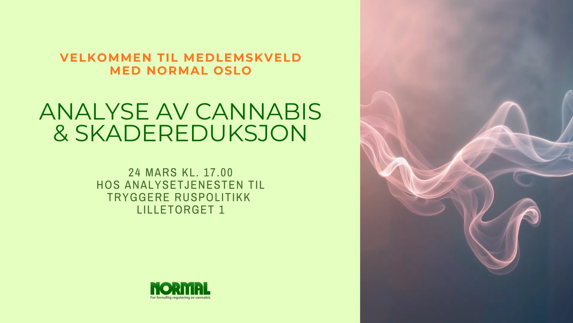 Velkommen til medlemskveld med Normal Oslo posted by Last-Chart2596