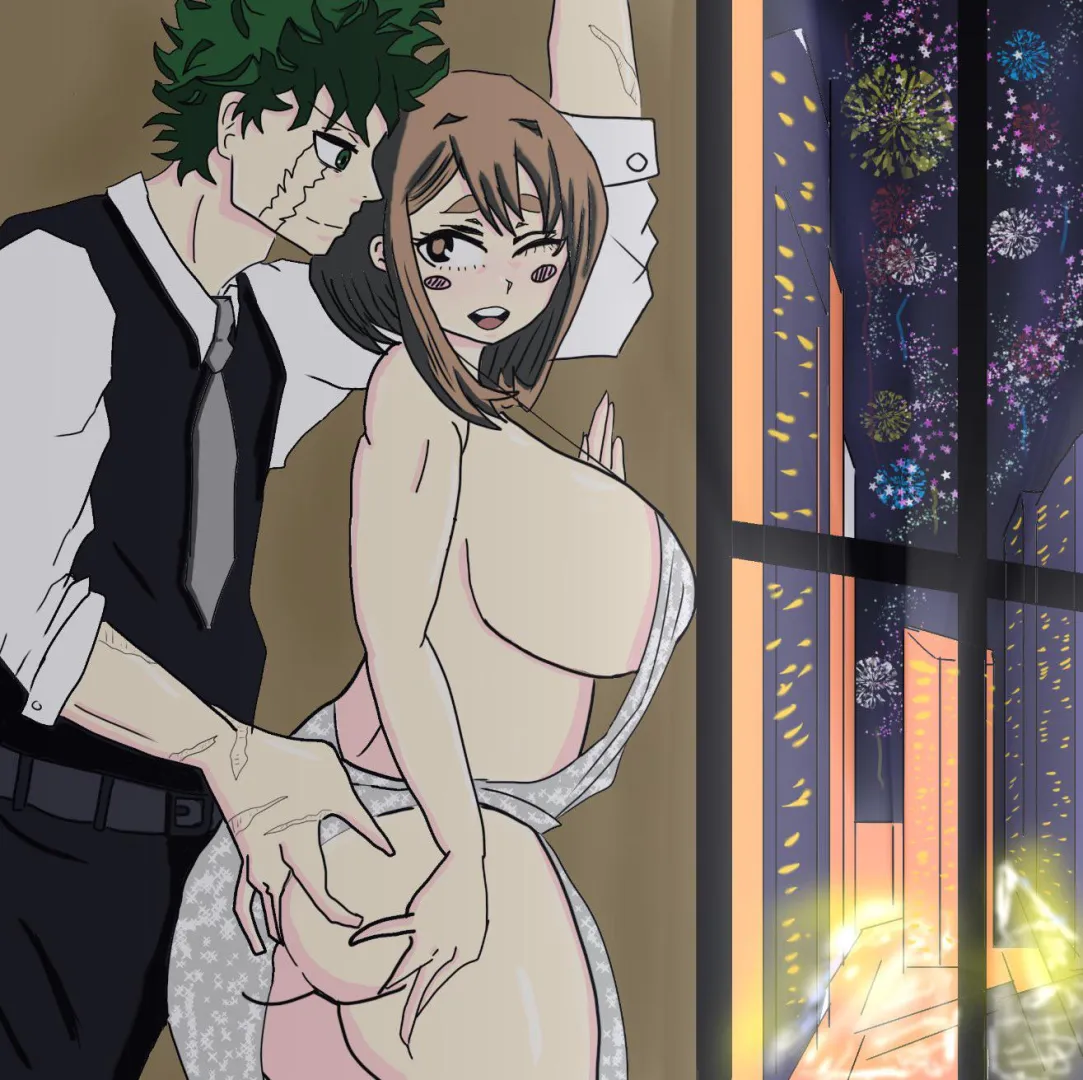 Villain Deku ass squeeze Heroine Ochako (@RuckZart) posted by NotR3dditAp3x
