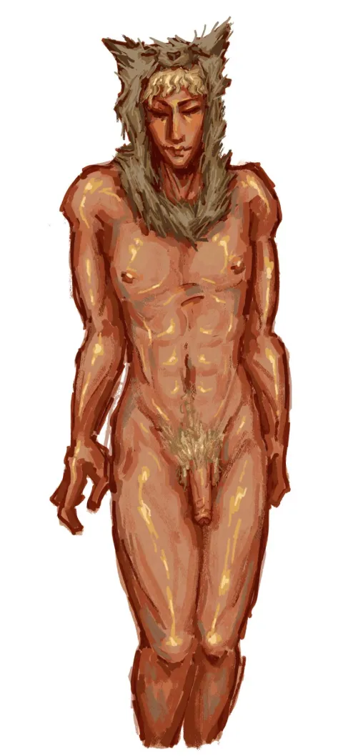 vulpes naked and oiled up by Adeptus_Stultus