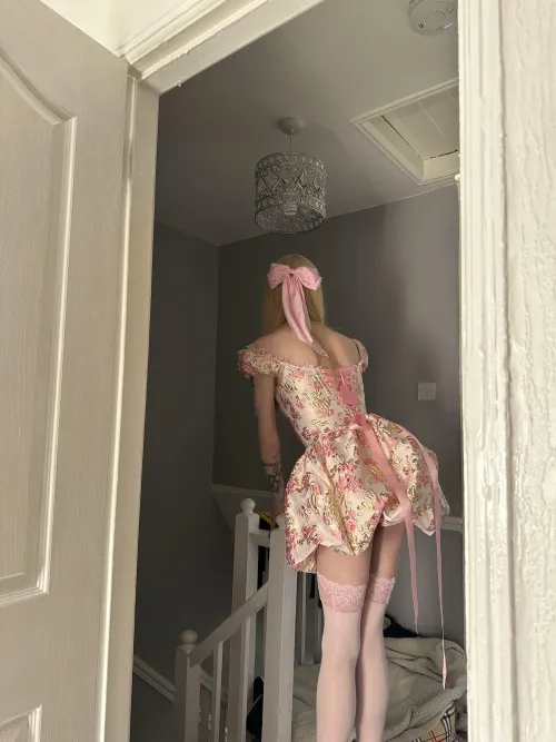 Waiting for daddy to get home like a good girl “he trained me well”  by Rednaxelaf