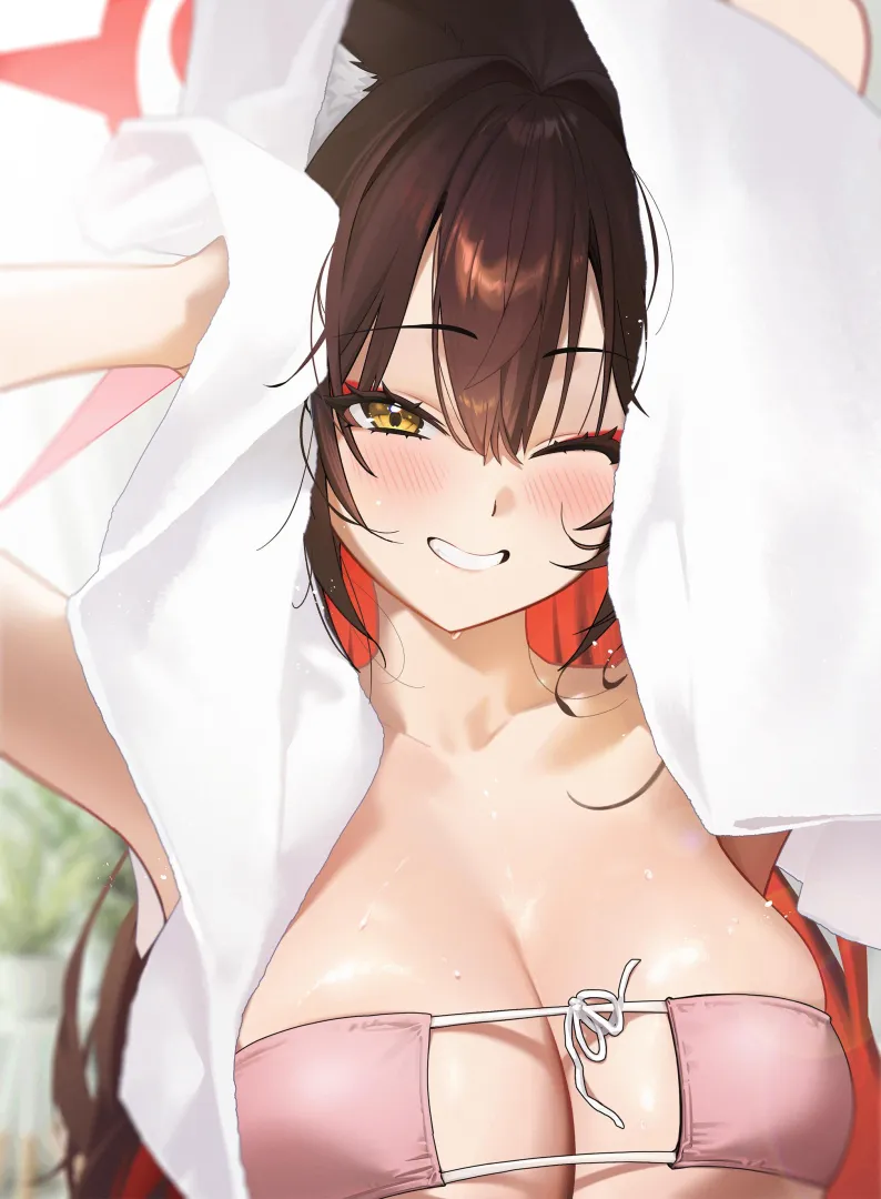 Wakamo with towel (Daehoak) posted by elegantloveglimmer