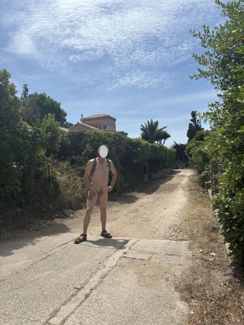 Walking around without any clothes on by newoutlookandrich