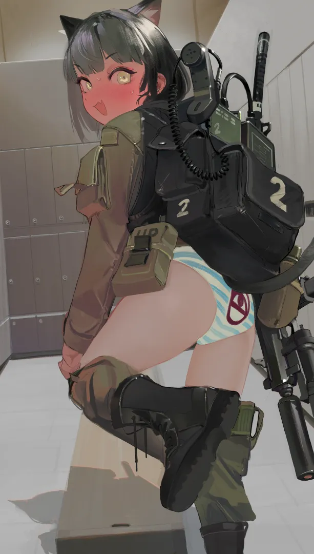 Walking in on a soldier getting undressed (Polilla) [Original] posted by OddCabinet7749