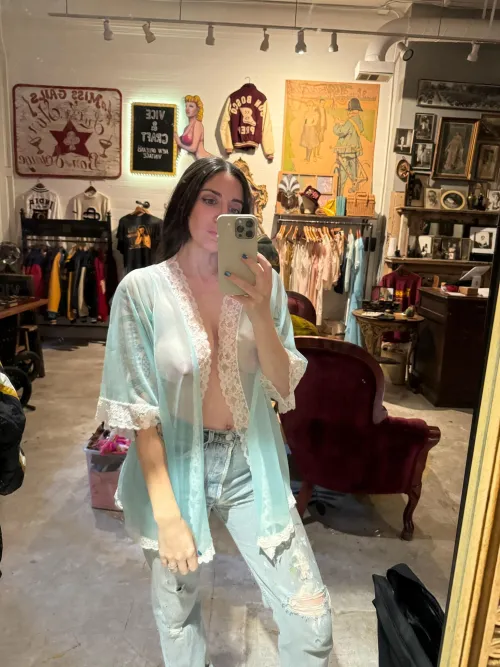 Was dared to wear this around the vintage store by PrettySadieReed