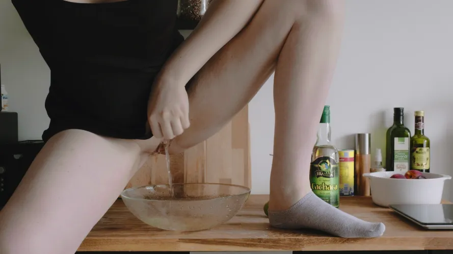 Watch Charlotte prepare and drink delicious piss cocktails such as CalPEErinha, Peena colada, Yellow Russian, TePEEla shots and a smokey pisskey - plus piss jello!  Links to clips in the comments (free!) by OctaviusAce