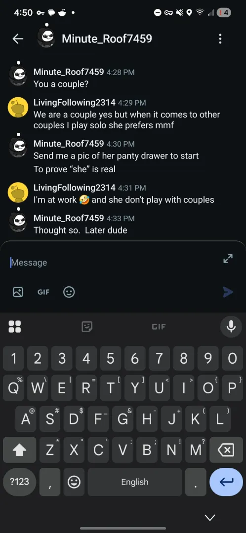 Watch out for this guy he's a weirdo  posted by LivingFollowing2314