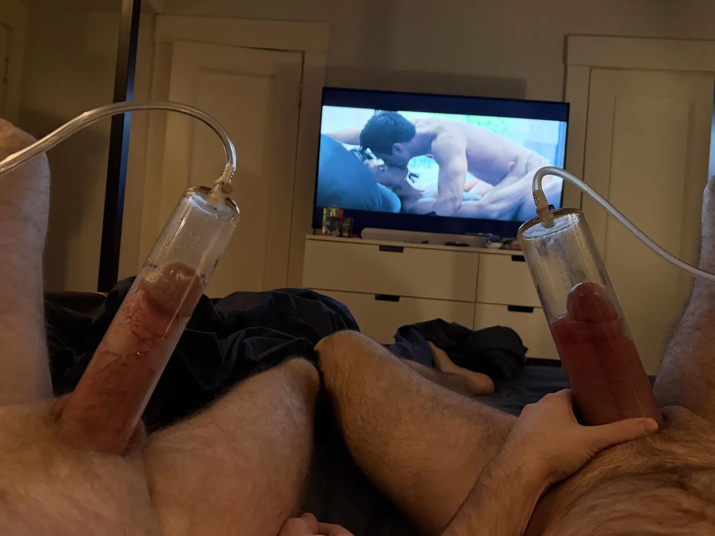 Watching Heated Rivalry really got both of us pretty big by the time the episode finished  posted by Pumpstart1