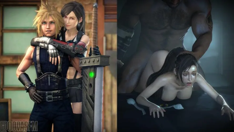 We can all agree that Tifa for sure has NTR'd Cloud, right? (Image by DovaSFM) by Potential_Boss5810