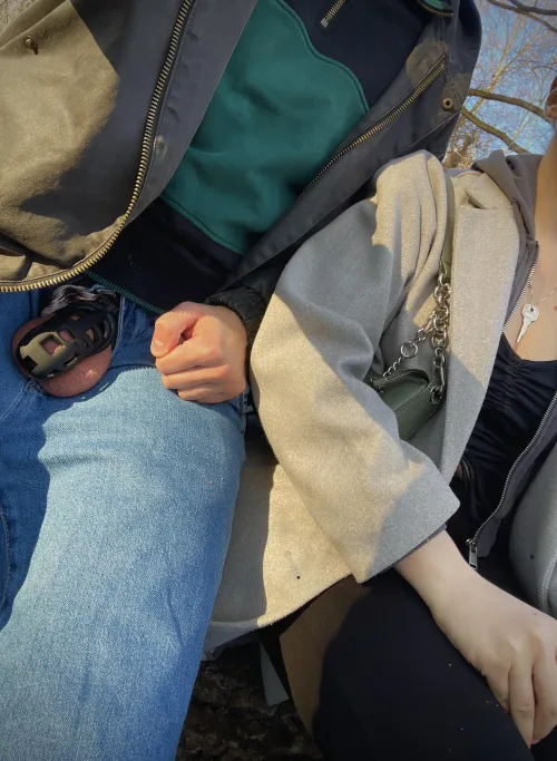 We took our chastity secret to the park today. People walked right past us… none of them knew. Should I make him do this more often? by Scamboy25