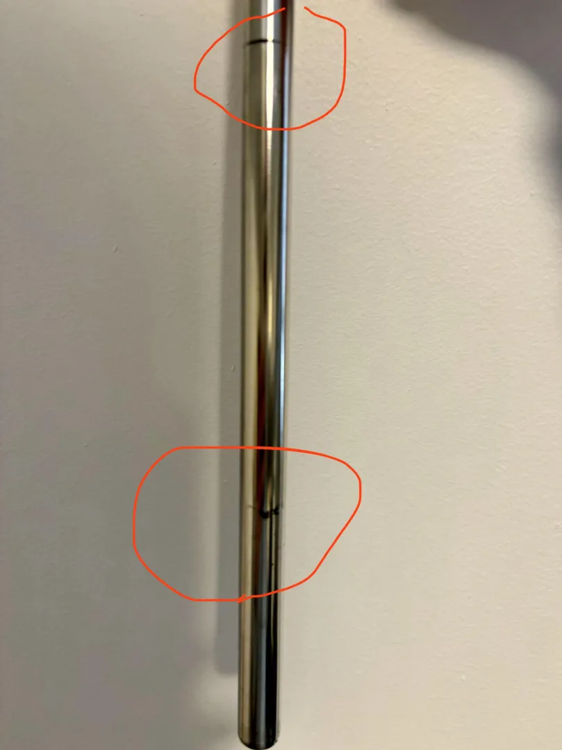 Wear marks on thrusting arm? Should I be concerned or do anything? posted by PleasurePursuits