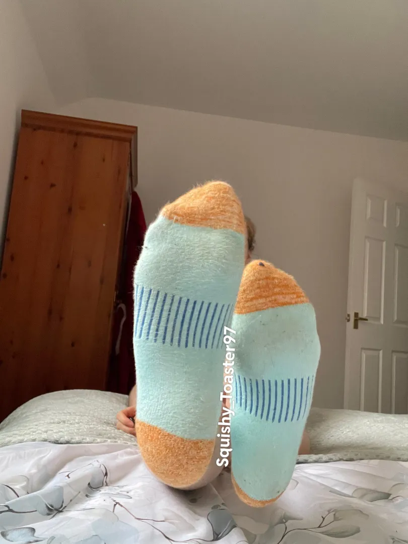 Wearing these for 4 days for a very lucky guy  Who wants my next stinky pair?  posted by Squishy_Toaster97
