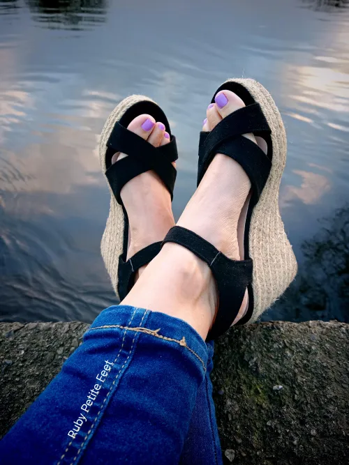 Wedges at sunset by RubyPetiteFeet