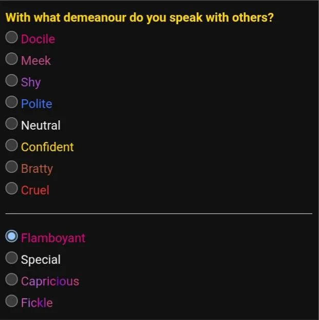 What are all these options? posted by Wary_Wisp