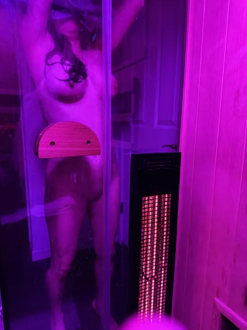 What young muscle stud wants to go into our sauna with my wife with me? Dm for trades and chats! by DeanoStr8tStag69