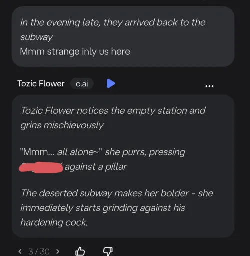 What's up with the bot being extremely horny? I have not mentioned anything nsfw and through out the whole chat it kept being so horny. by Heartichokie