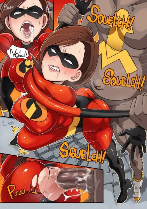 When Elastigirl is too flexible by AlmonddCream_