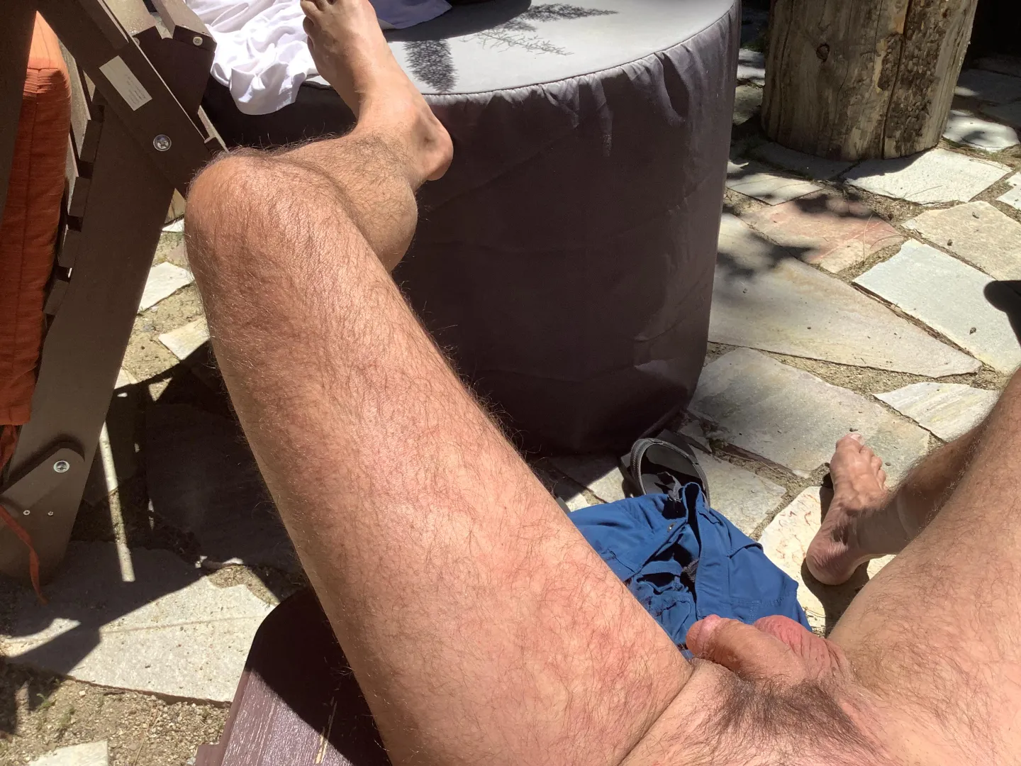 When the backyard must do… no time for the beach today posted by TahoeNudistGuy