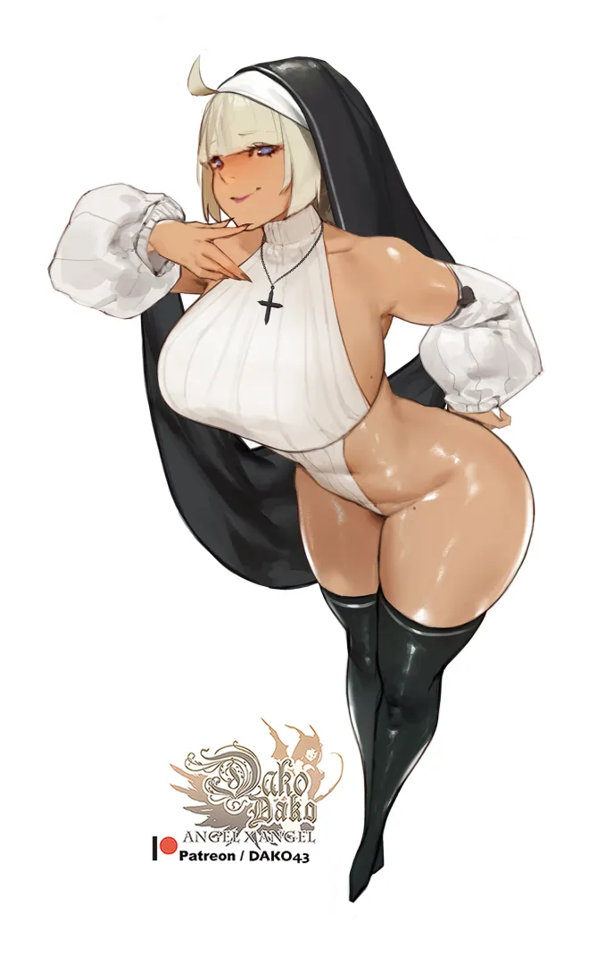 When the nun outfit show her side boobs and thick tights and side body (dako(仕事募集中)) posted by Yamada_horny