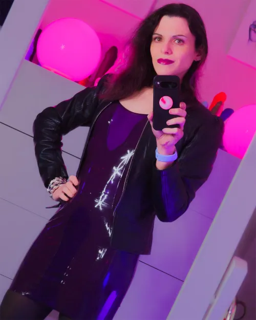 When the room glows pink and your outfit glows harder. by EvelynNyte