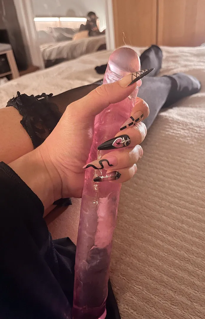 when your dildo, nails and outfit all match! posted by peithostoes