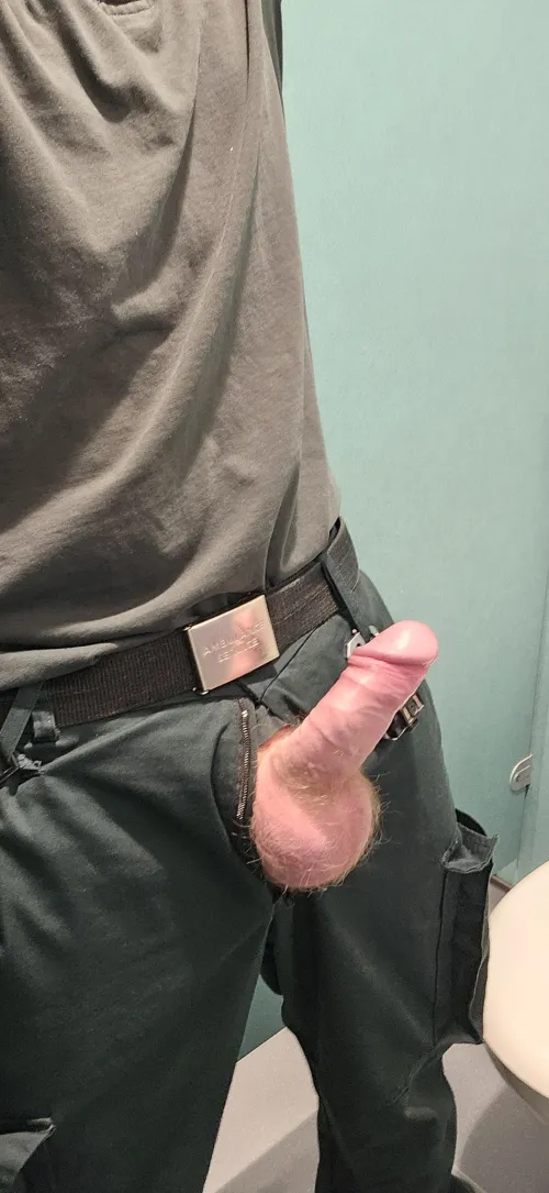 When you're at work and someone makes you horny so you gotta air the cock out by ResearchNo346