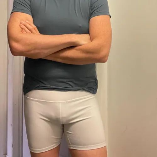 white compression shorts by Jacadie