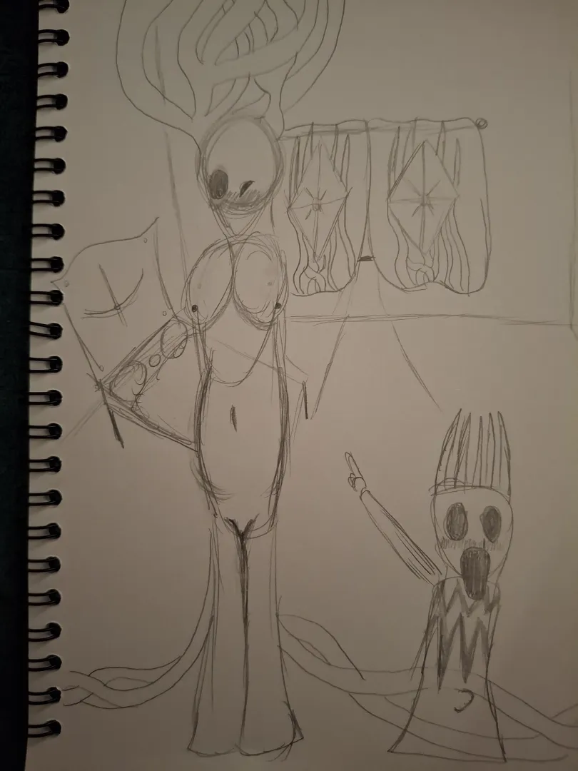 [White Lady] and [Pale King]. This is my first attempt at ts (art by myself) posted by TheHawkpant69
