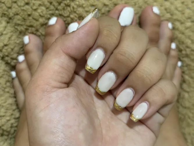 White nails just for u by peacagirl