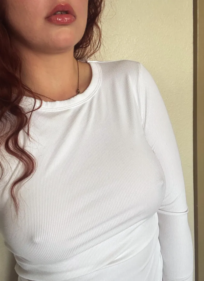 White shirts show off my pokies the best posted by kiki_burgess