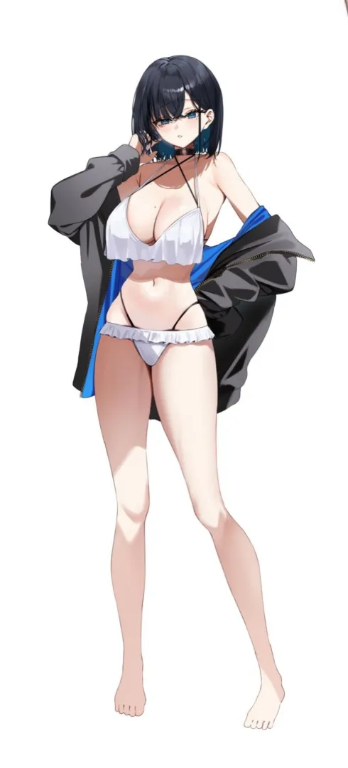 White Swimsuit [Artist's Original] posted by WoolsonDaSheep