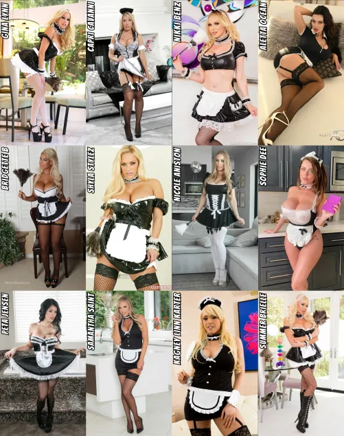 Who looks best as the maid? by Pink_Holiday