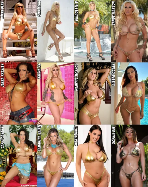 Who pulls off gold bikinis the best? by Pink_Holiday