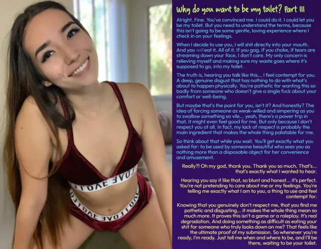 Why do you want to be my toilet? Part III [Toilet] by ishoweredandimwetnow