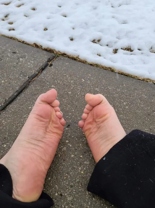 Wife showing off those Thicc warm soles on a cold ass Texas day by Just_a_normal_dude97