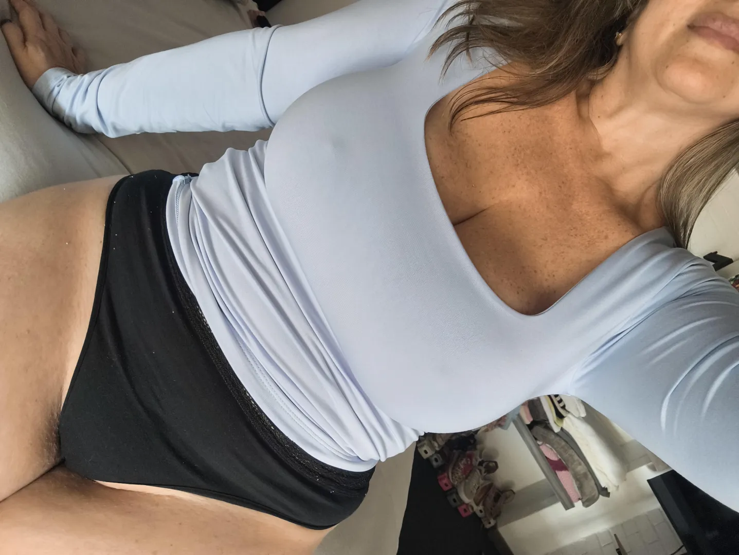 Will you love to take this busty and curby mom bod for a test ride? posted by Sara_serious