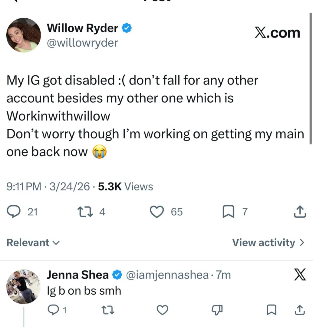 Willow lost her main insta. Follow Workinwithwillow for updates until she gets her main one back posted by Fresh_Worth9005