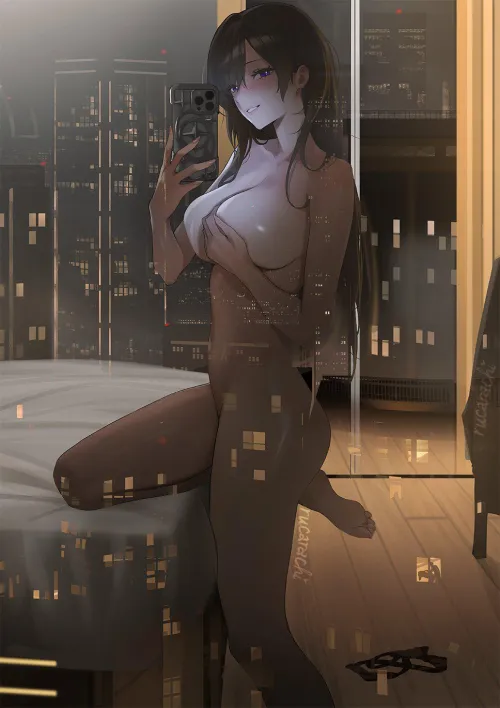 Window Reflection (rucarachi) [Artist's OC] by llamanatee