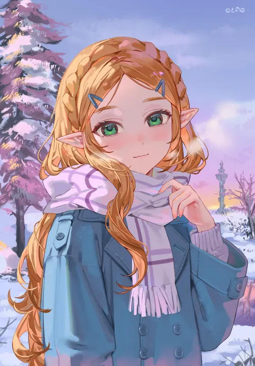 Winter Zelda by WoolsonDaSheep