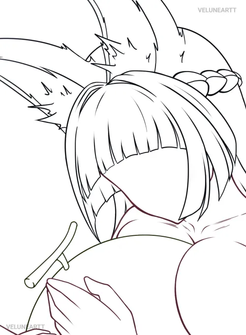(WIP) Miyabi Illustration by VeluneArtt