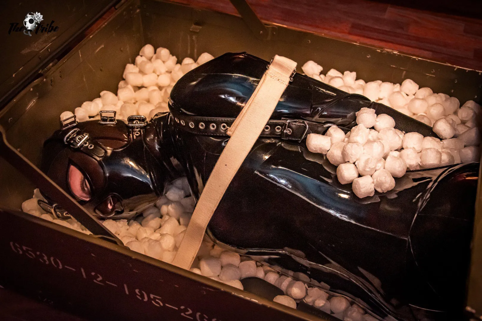 With few gigs out there, you had no choice but to go for a fetish photoshoot involving latex, some bondage gear, light feminization, and chastity. There was little you could do once you were immobilised in the crate, as your manager was counting his paym posted by sissy_rubberdoll