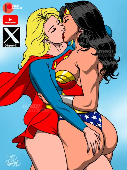 Wonder Woman and Supergirl making out. (Kaywest) by PJ-The-Awesome