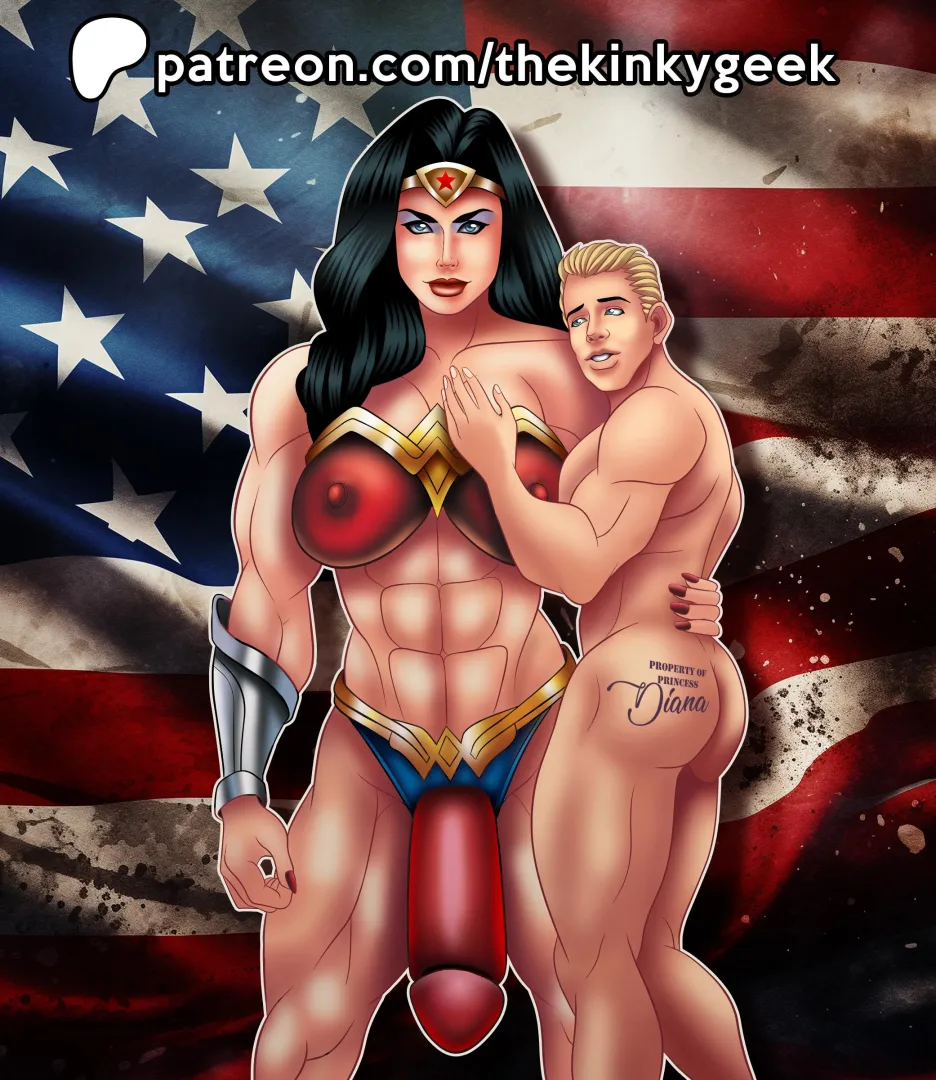 Wonder Woman Claiming her prize posted by geekyfemdom