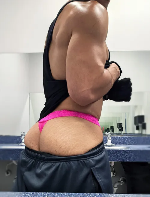 Wore this to the gym. Think anyone noticed? by sissywantscock2010