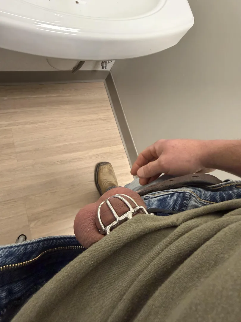 Work pic! Debating putting the butt plug in for the rest of the day…. posted by sissyhubb