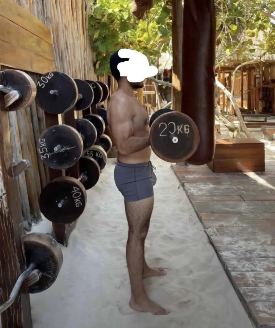 Working on my biceps posted by hairy-legs24