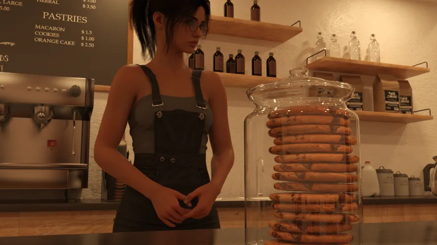 Working on my upcoming adult visual novel “Rain After Her” [18+] by FrontriseStudios